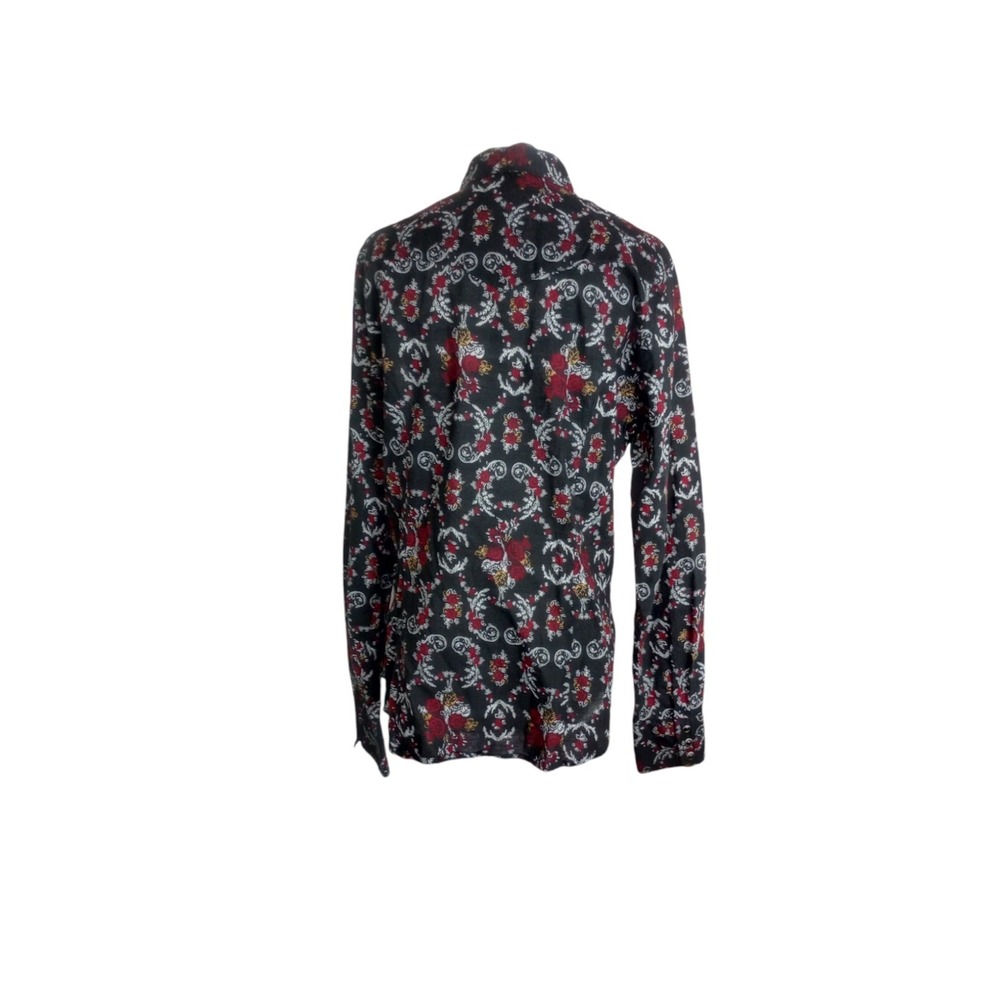 Shyanne Western Shirt Womens L Black Pearl Snap Western Whimsigoth Cowgirl Rodeo - Picture 4 of 10